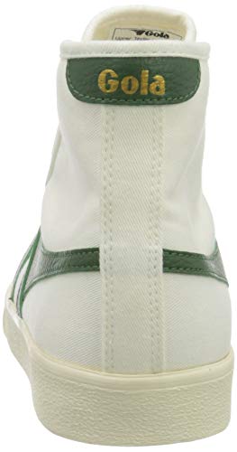 Gola Tennis Mark Cox High, Zapatillas para Mujer, Off White/Dark Green, 25 EU