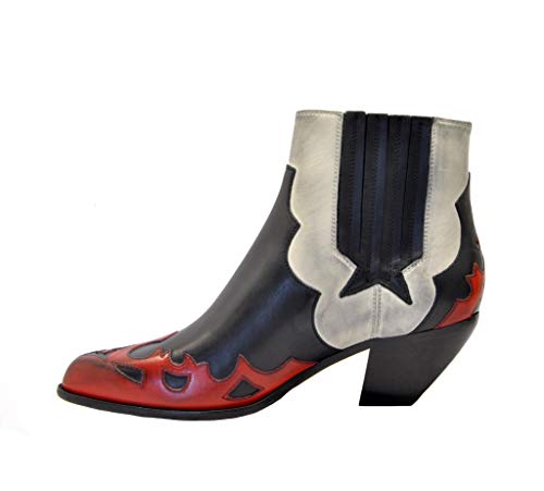 Golden Goose - Botas Texano, color negro y rojo hielo Multicolor Size: 36 EU