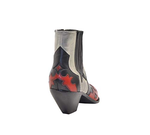 Golden Goose - Botas Texano, color negro y rojo hielo Multicolor Size: 36 EU