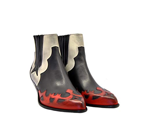 Golden Goose - Botas Texano, color negro y rojo hielo Multicolor Size: 36 EU