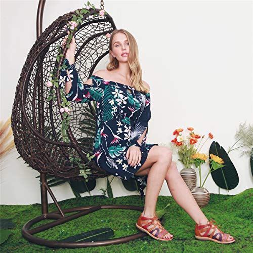 gracosy Sandalias Cuero Planas Verano Mujer Estilo Bohemia Zapatos para Mujer de Dedo Sandalias Talla Grande 37-42 Chanclas Romanas de Mujer Rojo Azul Púrpura Naranja Hecho a Mano Los Zapatos 2020