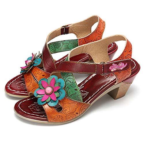 gracosy Sandalias Tacon Bajo Mujer Verano 2019 Confort Bohemio Zapatos de Fiesta al Aire Libre Sandalias para Caminar Moda Dedo del pie Abierto Sandalias Tacón de Bloque