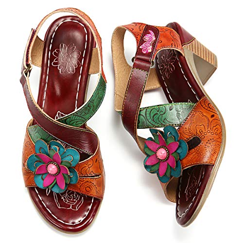 gracosy Sandalias Tacon Bajo Mujer Verano 2019 Confort Bohemio Zapatos de Fiesta al Aire Libre Sandalias para Caminar Moda Dedo del pie Abierto Sandalias Tacón de Bloque