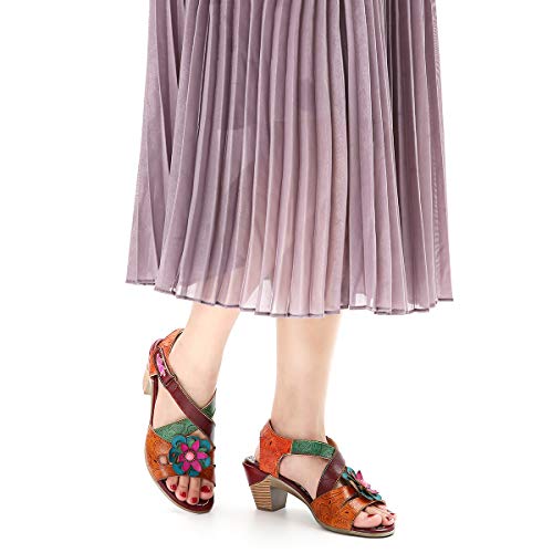 gracosy Sandalias Tacon Bajo Mujer Verano 2019 Confort Bohemio Zapatos de Fiesta al Aire Libre Sandalias para Caminar Moda Dedo del pie Abierto Sandalias Tacón de Bloque