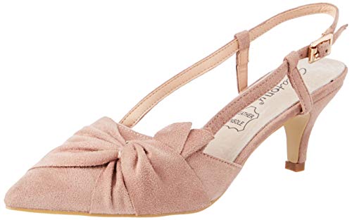 Greatonu Zapatos de Tacón Bajo Rosado Cotidiano Confortable de Boda y Fiesta para Mujer Tamaño 41 EU