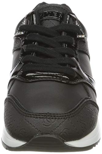 Guess Motiv/Active Lady/Leather Like, Oxford Plano Mujer, Negro, 38 EU