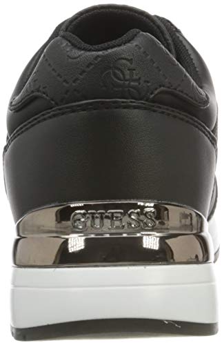Guess Motiv/Active Lady/Leather Like, Oxford Plano Mujer, Negro, 38 EU