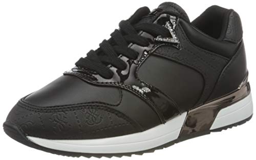 Guess Motiv/Active Lady/Leather Like, Oxford Plano Mujer, Negro, 38 EU
