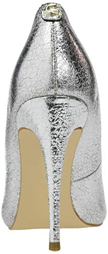 Guess Okley3/Decollete (Pump)/Leathe, Zapatos de tacón con Punta Cerrada Mujer, Plateado, 40 EU