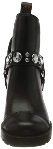 Guess Reza/Stivaletto (Bootie)/Leath, Botas Cortas al Tobillo Mujer, Negro, 41 EU