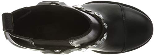 Guess Reza/Stivaletto (Bootie)/Leath, Botas Cortas al Tobillo Mujer, Negro, 41 EU