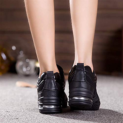 GYUANLAI Zapatos De Baile para Mujer Zapatos Deportivos Zapatos Modernos De Jazz Suela Antideslizante De PU Cómoda Malla Acoplamiento con Cordones Zapatillas De Deporte Ligeras
