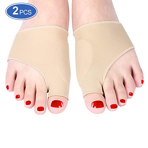 Haofy Corrector de Juanetes, Hallux Valgus Juanete de Mangas, Protector de Juanetes con Almohadilla de Gel de Silicona Bunion Corrector para Juanetes Mangas de Juanete para Mujeres y Hombres