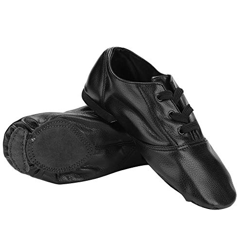 【????? ??? ???? ????】 Jazz Zapatos Yoga de Baile Latino Salsa Elástico Cuero PU para Las Mujeres Ballet Profesores Zapatos de Baile Sandalias Ejercicio Zapato(34)