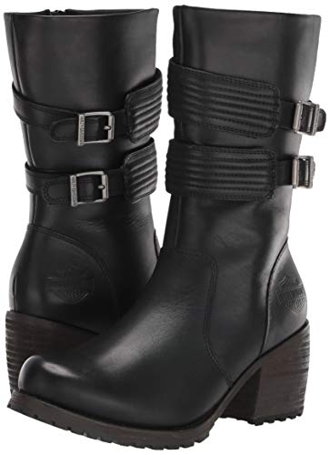 HARLEY-DAVIDSON FOOTWEAR Botas de moto Hoyt para mujer, negro (Negro), 40 EU