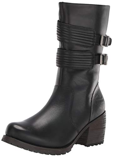 HARLEY-DAVIDSON FOOTWEAR Botas de moto Hoyt para mujer, negro (Negro), 40 EU