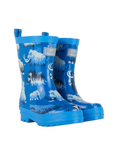 Hatley Printed Rain Boots Botas de agua de trabajo para chico, azul (Woolly Mammoths), 22 (6 UK)