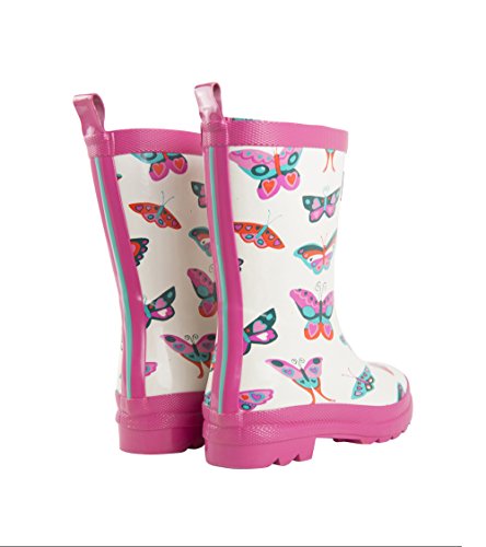 Hatley Rain Boots, Botas de Agua Chica, Blanco (Groovy Butterflies), 20 EU (4 US)