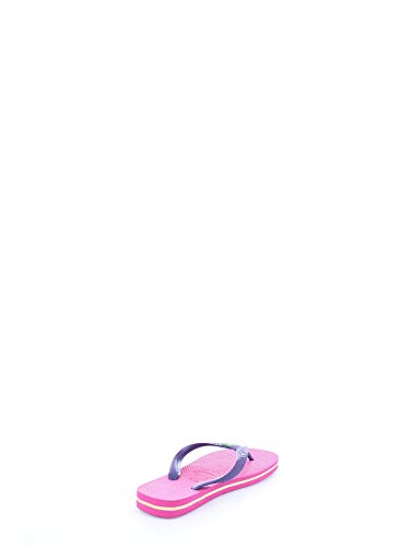 Havaianas Baby Brasil Logo, Chanclas Unisex niños, Multicolor (Raspberry Rose/New Purple), 31/32