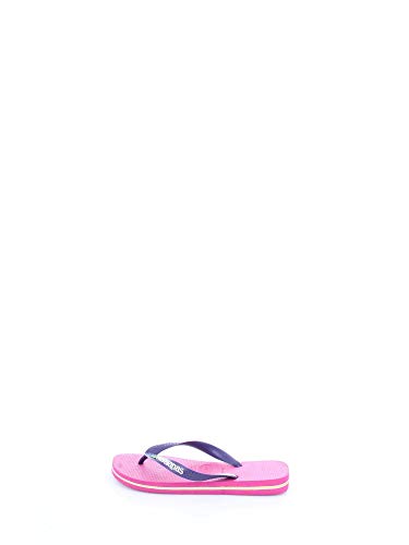 Havaianas Baby Brasil Logo, Chanclas Unisex niños, Multicolor (Raspberry Rose/New Purple), 31/32