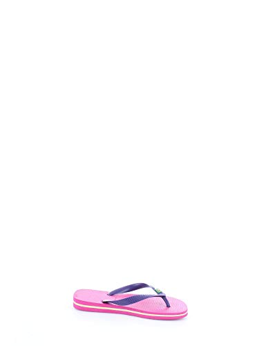 Havaianas Baby Brasil Logo, Chanclas Unisex niños, Multicolor (Raspberry Rose/New Purple), 31/32