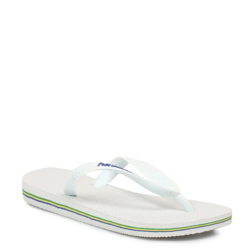 Havaianas Brasil Logo Chanclas Unisex Adulto, Blanco (White), 41/42 EU