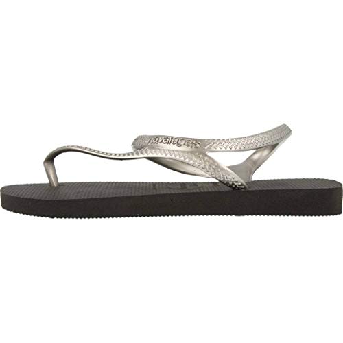Havaianas Flash Urban, Sandalias para Mujer, Multicolor (Black/Silver), 41/42 EU