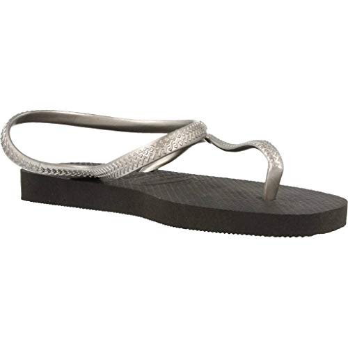 Havaianas Flash Urban, Sandalias para Mujer, Multicolor (Black/Silver), 41/42 EU