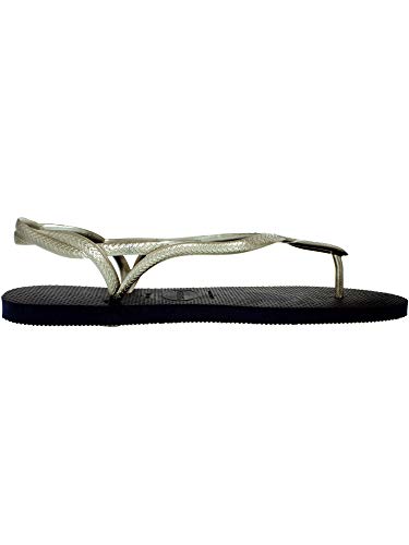 Havaianas Luna, Sandalias Mujer, Multicolor (Navy Blue/Silver), 35/36 EU