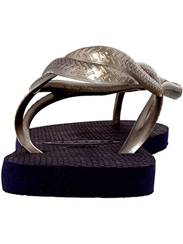 Havaianas Luna, Sandalias Mujer, Multicolor (Navy Blue/Silver), 35/36 EU