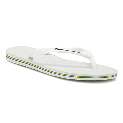 Havaianas Slim Brasil Logo, Chanclas para Mujer, Blanco (White), 39/40 EU