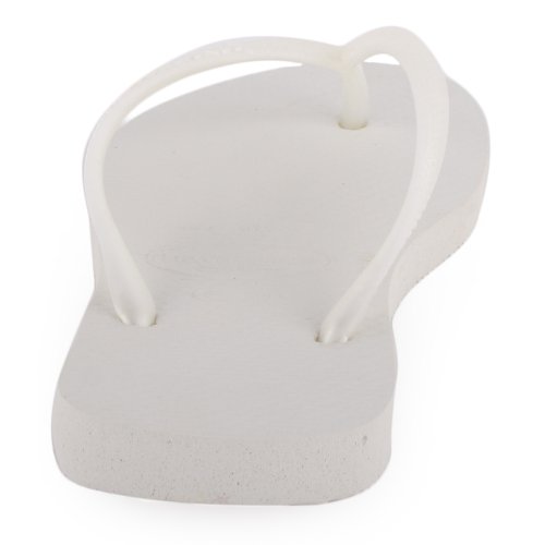 Havaianas Slim, Chanclas Mujer, Blanco (White 0001), 37/38