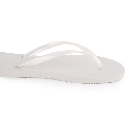 Havaianas Slim, Chanclas Mujer, Blanco (White 0001), 37/38
