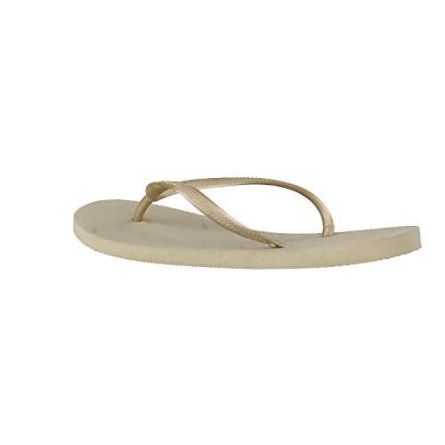 Havaianas Slim, Chanclas Mujer, Oro (SandGrey/Light Golden), 35/36