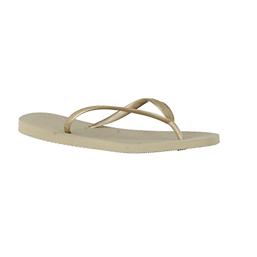 Havaianas Slim, Chanclas Mujer, Oro (SandGrey/Light Golden), 37/38