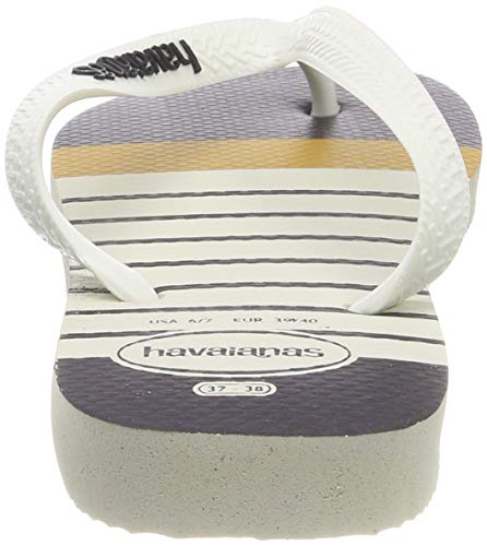 Havaianas Top Nautical, Chanclas Unisex Adulto, Multicolor (White/White 0198), 41/42 EU