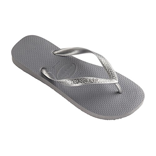 Havaianas Top Tiras, Chanclas para Mujer, Plateado (Steel Gris), 41/42 EU