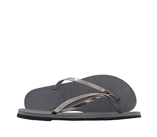 Havaianas You Metallic, Sandalias para Mujer, Plateado (Steel Grey), 37/38 EU