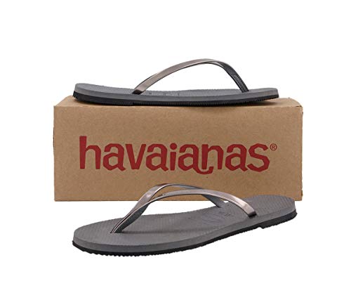 Havaianas You Metallic, Sandalias para Mujer, Plateado (Steel Grey), 37/38 EU