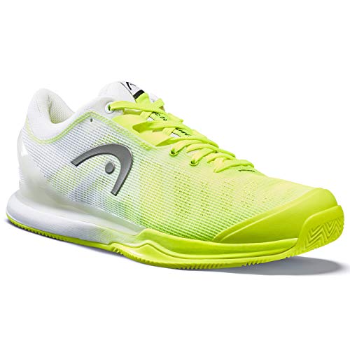HEAD Sprint Pro 3.0 Clay Men, Zapatillas de Tenis Hombres, Neon Amarillo/Blanco, 42.5 EU