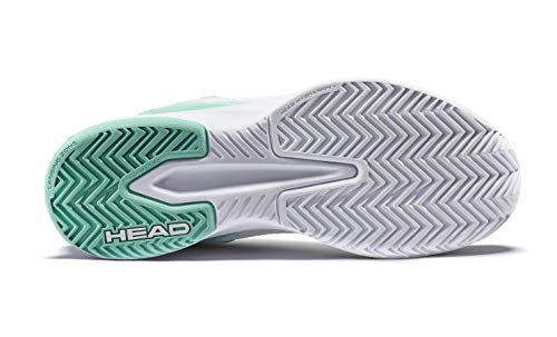 Head Sprint Team 3.0, Zapatillas de Tenis Mujer, Blanco (White/Teal White), 38.5 EU