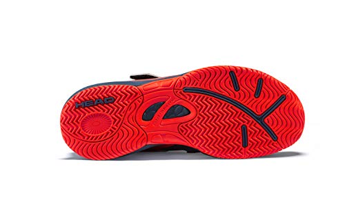 Head Sprint Velcro 3.0 Jnr, Zapatillas de Tenis Unisex Niños, Azul (Dark Blue/Neon Red Mnnr), 32 EU