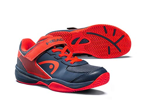 Head Sprint Velcro 3.0 Jnr, Zapatillas de Tenis Unisex Niños, Azul (Dark Blue/Neon Red Mnnr), 32 EU