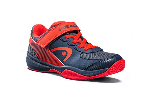 Head Sprint Velcro 3.0 Jnr, Zapatillas de Tenis Unisex Niños, Azul (Dark Blue/Neon Red Mnnr), 35 EU