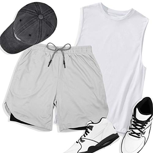heekpek Pantalones Cortos Hombre Sport Verano Shorts Deportivos Transpirables de Doble Capa con Bolsillos Pantalon Corto Hombre Deporte
