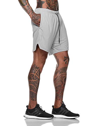 heekpek Pantalones Cortos Hombre Sport Verano Shorts Deportivos Transpirables de Doble Capa con Bolsillos Pantalon Corto Hombre Deporte