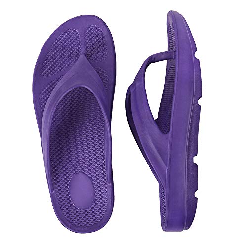 HEVA Chanclas Mujer Piscina Sandalias Flip-Flop(41EU Morado)