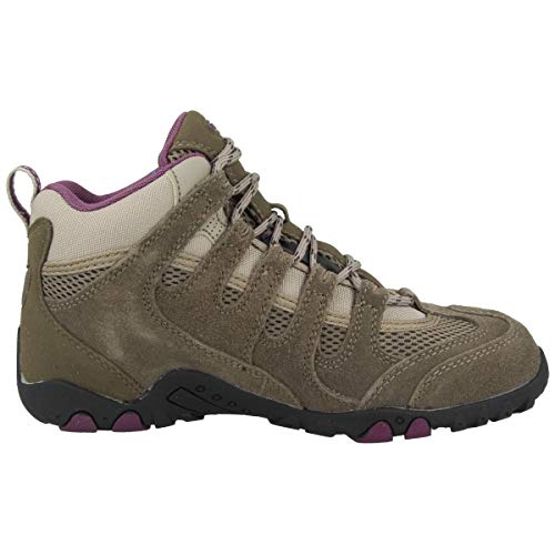 Hi-Tec Quadra Mid WP Womens, Botas de Senderismo para Mujer, Beige (Taupe/Plum 41), 37 EU