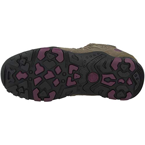 Hi-Tec Quadra Mid WP Womens, Botas de Senderismo para Mujer, Beige (Taupe/Plum 41), 37 EU