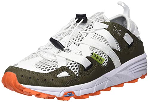 Hi-Tec V-Lite Rapid Womens, Sandalias Deportivas Mujer, Blanco (White/Olive Night/Red Orange 011), 40 EU